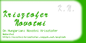 krisztofer novotni business card